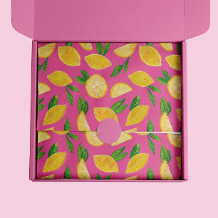 Colourful Citrus Lemon Fruit pattern Tissue Paper
