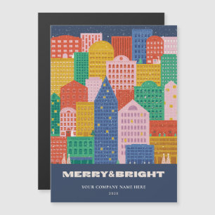 Colourful City in Winter Coroporate Holiday Card