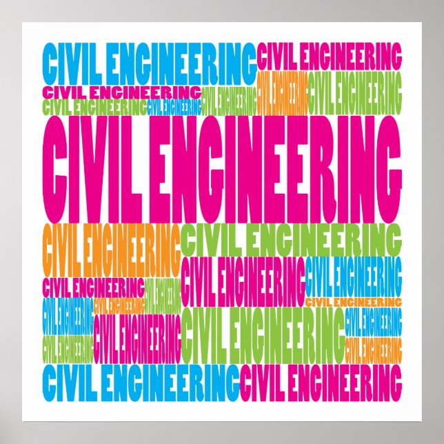 Colourful Civil Engineering Poster (Front)