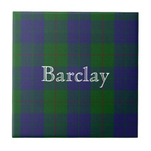 Colourful Clan Barclay Tartan Plaid Custom Tile