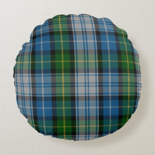 Colourful Clan MacNeil Plaid Round Pillow