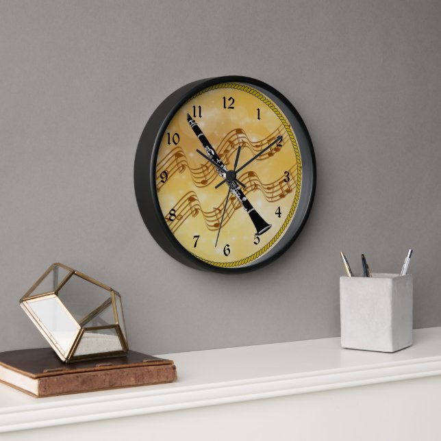 Colourful Clarinet Design Clock (Office)
