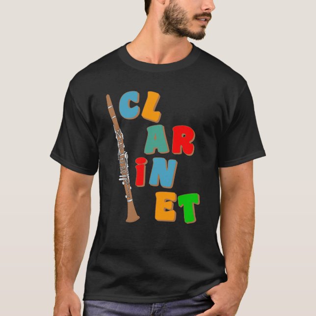 Colourful Clarinet T-Shirt (Front)