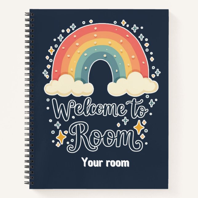 Colourful Class Decor – Welcome Poster Notebook (Front)