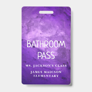 Colourful Classic Back To School Bathroom Hall Pas Badge