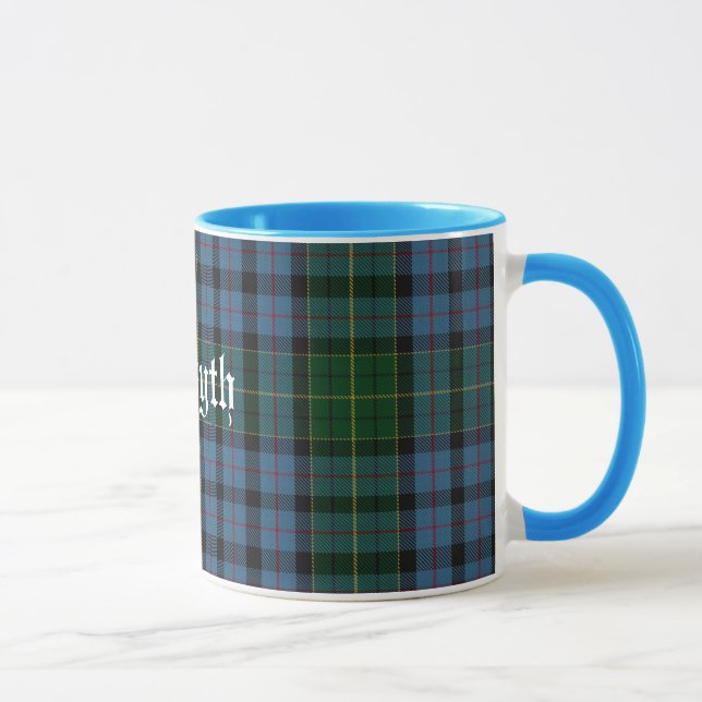 Colourful Classic Clan Forsyth Tartan Plaid Mug (Right)