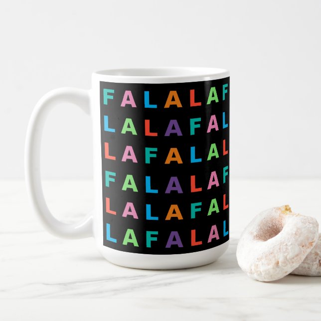 Colourful Classic FA LA LA LA Season Coffee Mug (With Donut)