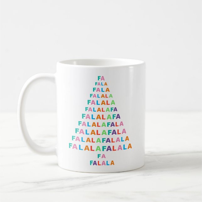 Colourful Classic FA LA LA LA Season Coffee Mug (Left)