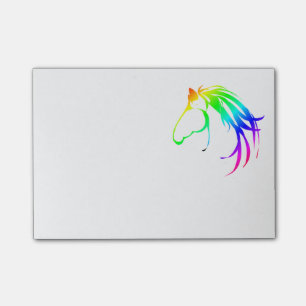 Colourful Classic  Multicolored Horse Head Logo Post-it Notes