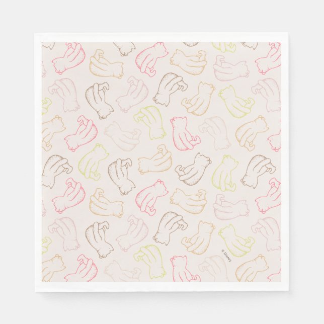 Colourful Classic Pooh Pattern Napkin (Front)