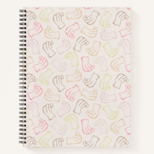 Colourful Classic Pooh Pattern Notebook