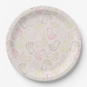 Colourful Classic Pooh Pattern Paper Plate