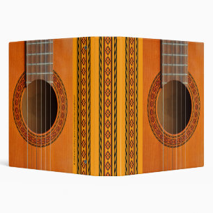 Colourful classical guitar close-up binder