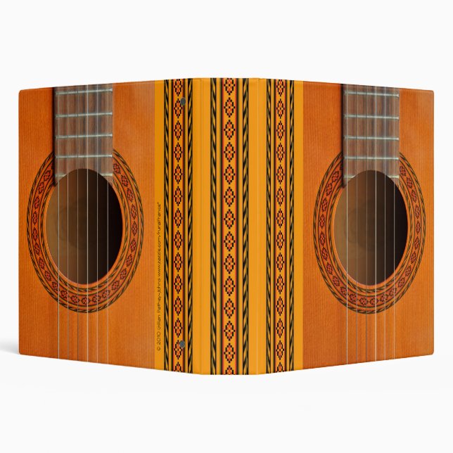 Colourful classical guitar close-up binder (Background)