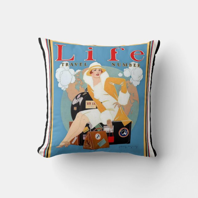 Colourful & Classy Art Deco Life Pillow (Front)