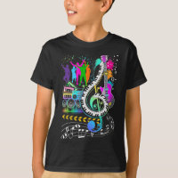 Colourful Clef Music Note Musician Pianist