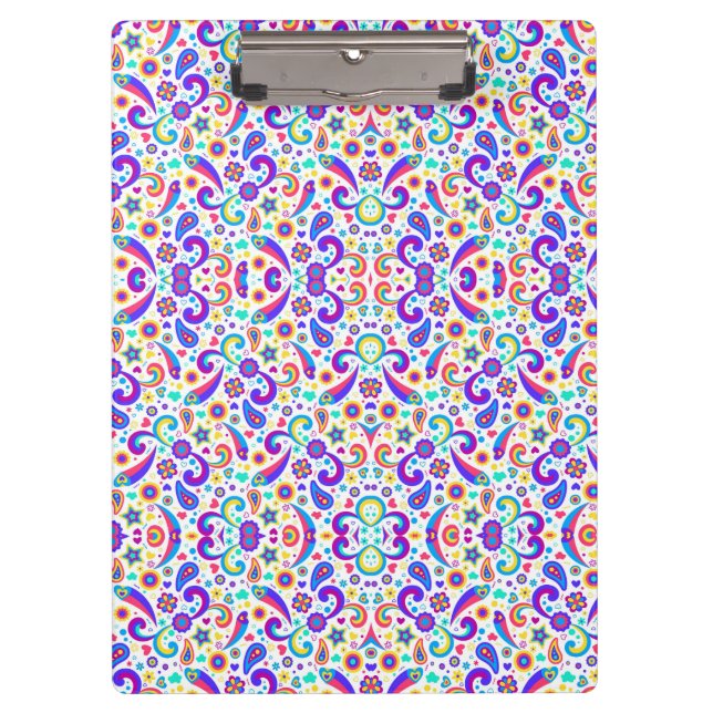 Colourful clipboard with a vibrant (Front)