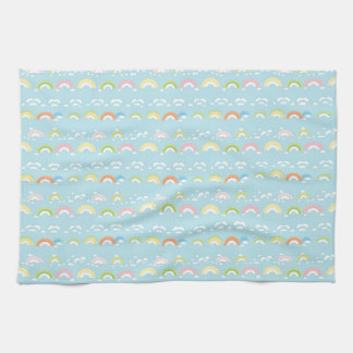Colourful Cloud and Rainbow Seamless Kitchen Towel