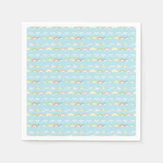Colourful Cloud and Rainbow Seamless Napkin