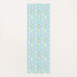Colourful Cloud and Rainbow Seamless Yoga Mat