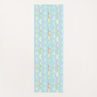 Colourful Cloud and Rainbow Seamless Yoga Mat