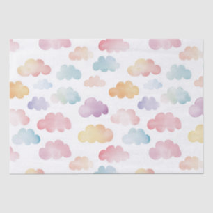 Colourful clouds baby gift  tissue paper