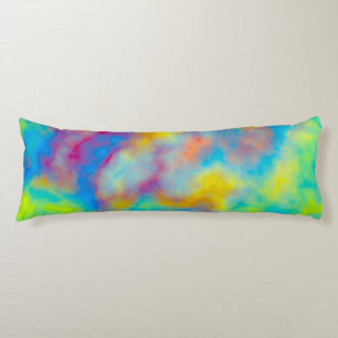 Colourful clouds body pillow