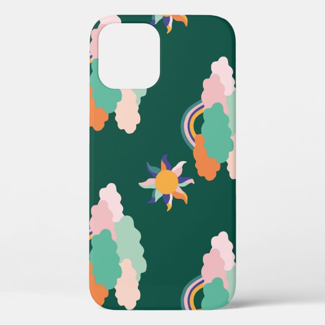 Colourful Clouds Rainbows Seamless Pattern Case-Mate iPhone Case (Back)