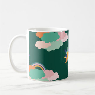 Colourful Clouds Rainbows Seamless Pattern Coffee Mug
