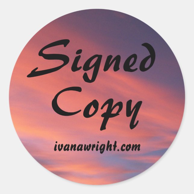 Colourful Clouds Sunrise Photo Signed Copy with UR Classic Round Sticker (Front)