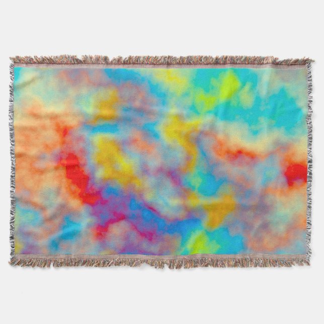 Colourful clouds  throw blanket (Front)