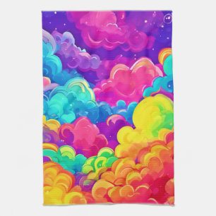 Colourful Cloudscape Art Kitchen Towel