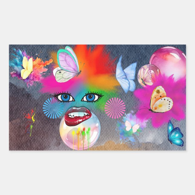 colourful Clown Character Sticker (Front)
