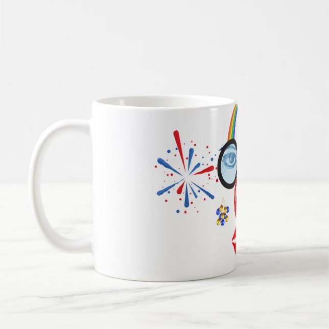Colourful Clown Coffee Mug (Left)