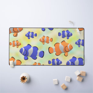 colourful clown fish ocean 3d aquatic design desk mat
