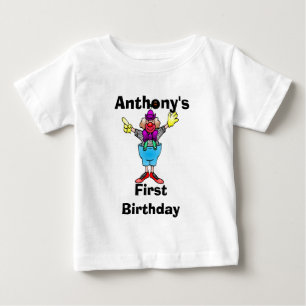 Colourful Clown Personalized Baby Tee