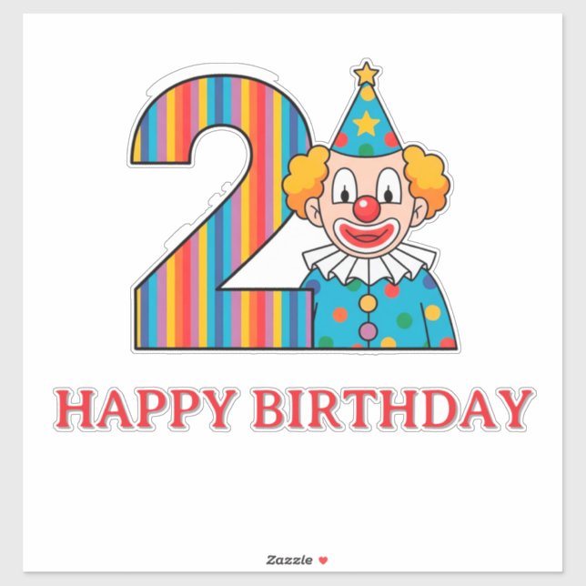 Colourful Clown With Rainbow Number (Sheet)