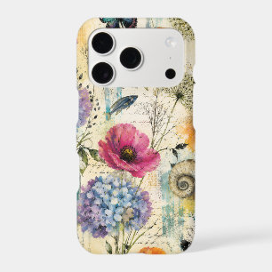Colourful Coastal Botanical watercolor Pattern