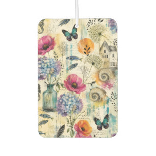 Colourful Coastal Botanical watercolor Pattern Air Freshener
