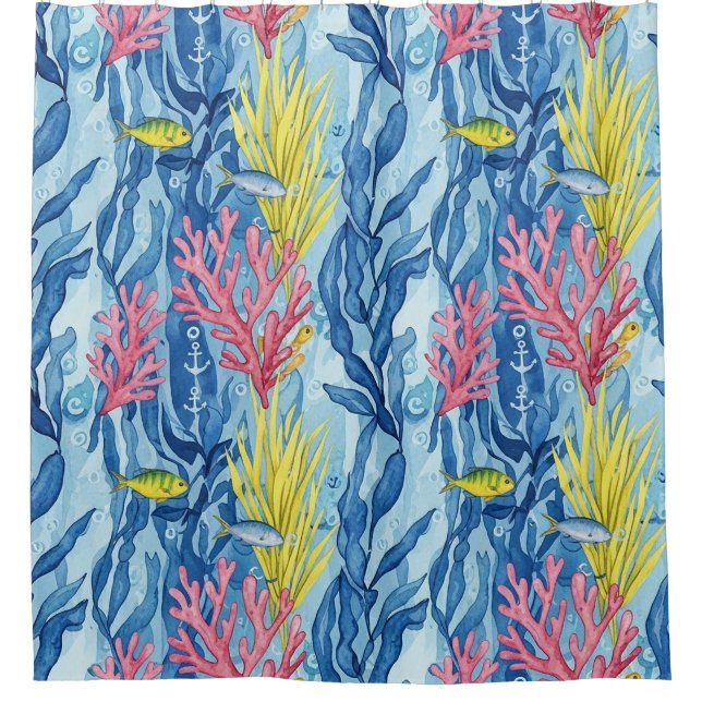 Colourful Coastal Sea Life Pattern (1) (Front)