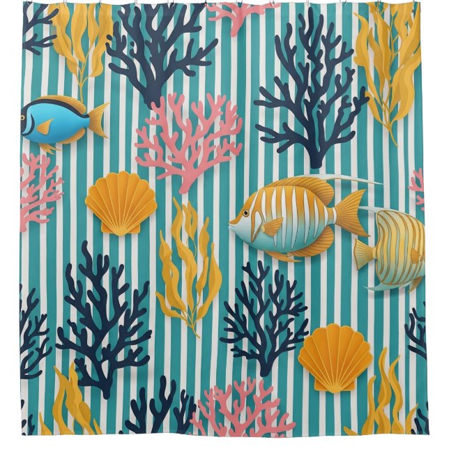 Colourful Coastal Sea Life Pattern (12) (Front)