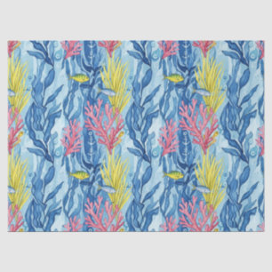 Colourful Coastal Sea Life Pattern (1) Tissue Paper