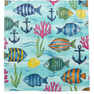 Colourful Coastal Sea Life Pattern (3)