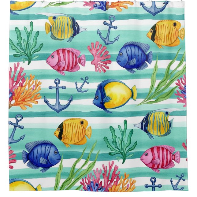 Colourful Coastal Sea Life Pattern (5) (Front)