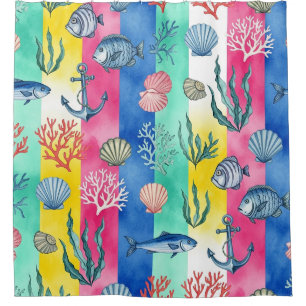 Colourful Coastal Sea Life Pattern (6)