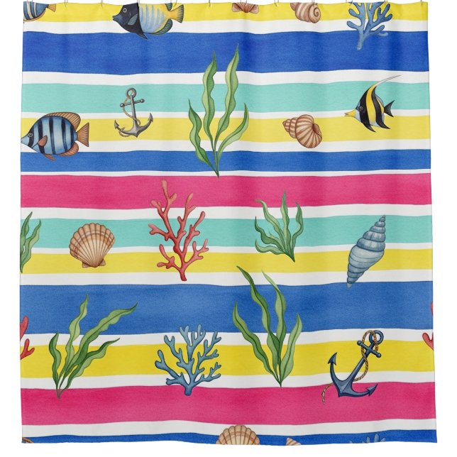 Colourful Coastal Sea Life Pattern (7) (Front)