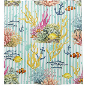 Colourful Coastal Sea Life Pattern (8)