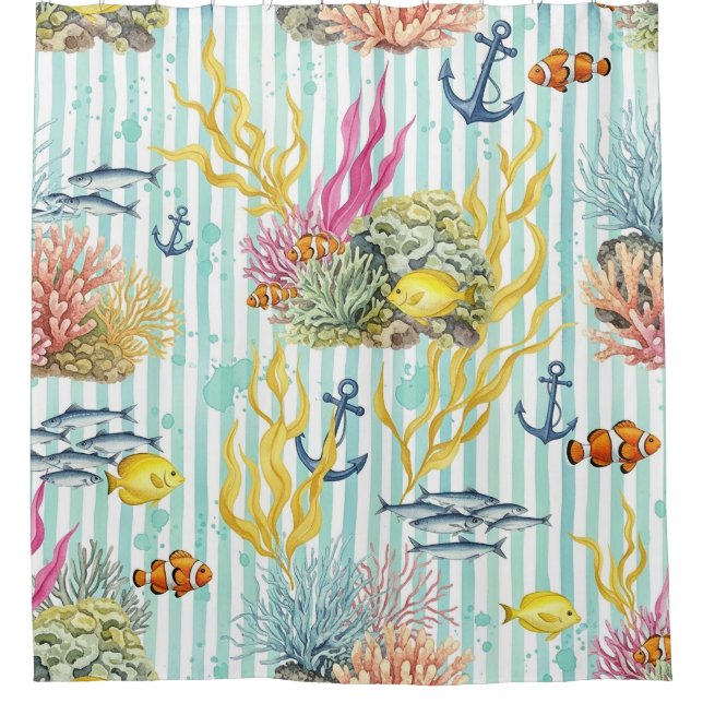 Colourful Coastal Sea Life Pattern (8) (Front)