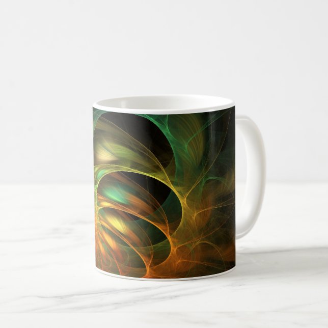Colourful Coccoon Fractal Coffee Mug (Front Right)