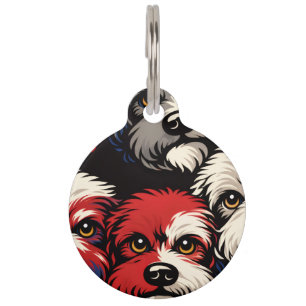 Colourful Cockapoo Pop Art Pet Tag